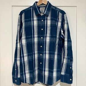 Taylor Stitch x Stetson Indigo Dyed Woven Plaid Button Up